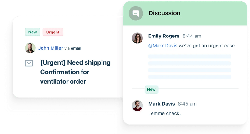 Freshdesk interface mockup